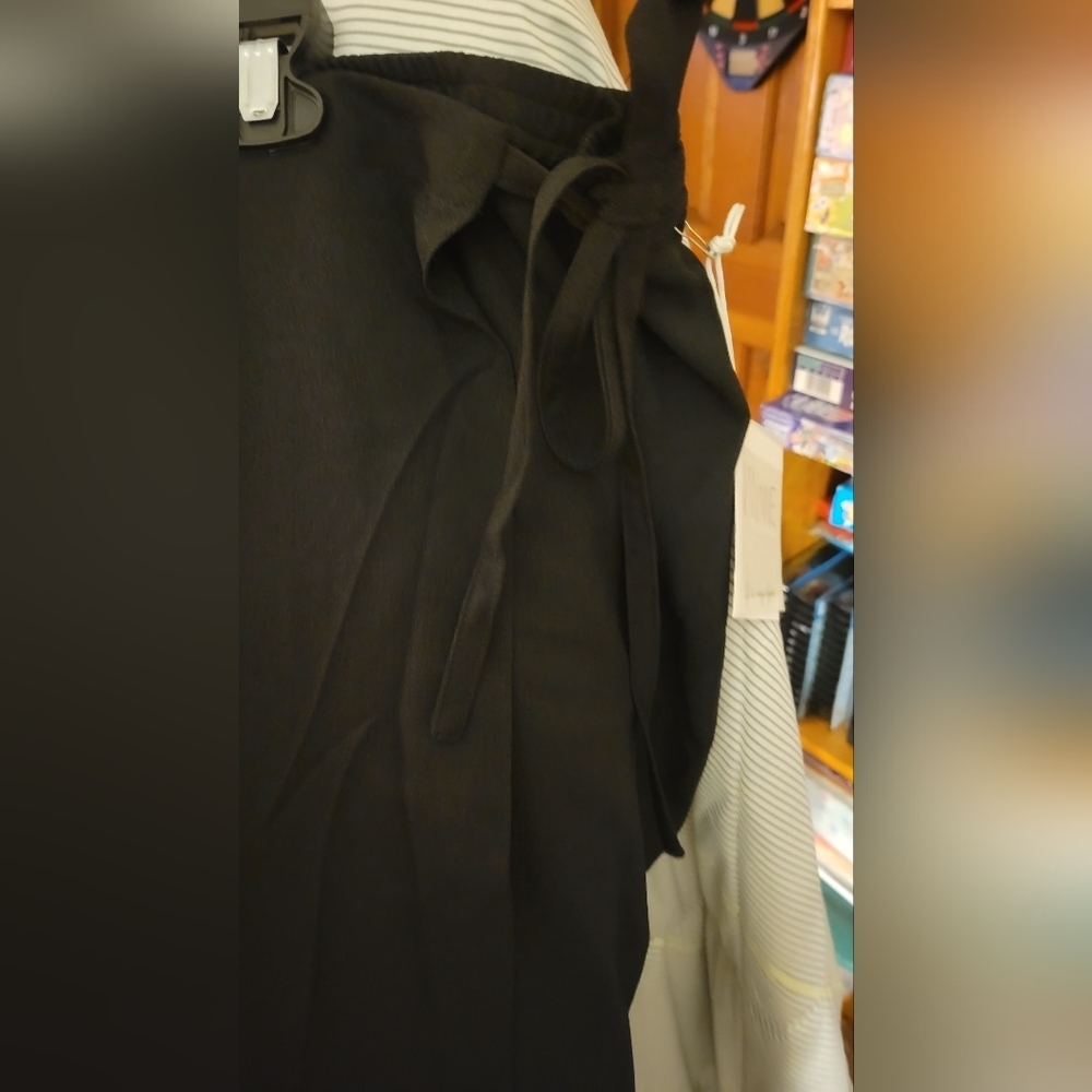 Wynne Layers Pants w Wrap Skirt Tie Front 2XL Black - Picture 3 of 6